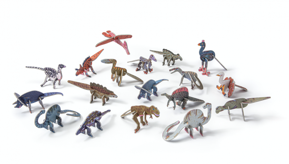 The 18 collectable dinosaur puzzles